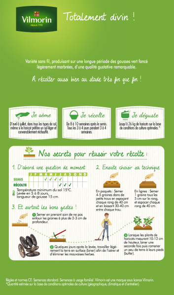Légumes Secs - Haricot Nain Vert Divinel + 20 g Offert - MEDIA_PACKAGING_VERSO